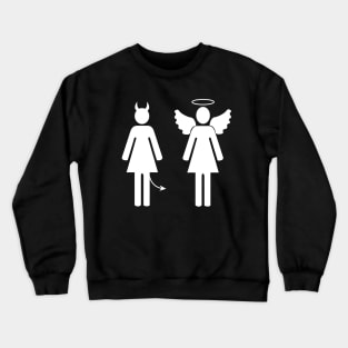 Angel and demon couple Crewneck Sweatshirt